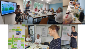 Bild vom Visionsworkshop von AhrensburgZero. Gruppe, Moderation, Ergebnis, Buffet