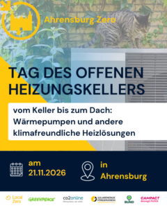 Hinweis auf den Tag des offenen Heizungskellers in Ahrensburg
